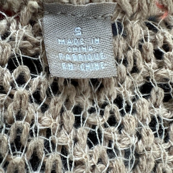 Anthropologie Knitted & Knotted Banded Bouquets Alpaca Wool Cashmere Sweater S - Picture 7 of 7